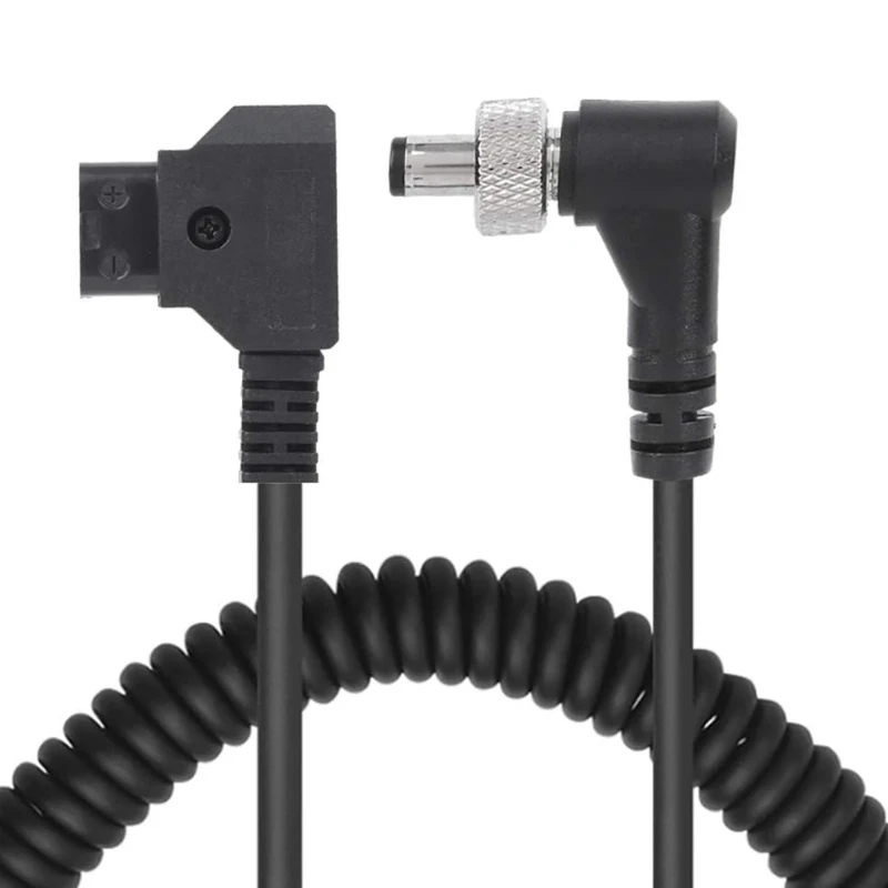 D-TAP Plug to DC Port DC Monitor Supply Cable Spring Power Wire with Lock for BMCC BMPC/ATOMOS/BESTVIEW Monitor/DC Fill Light