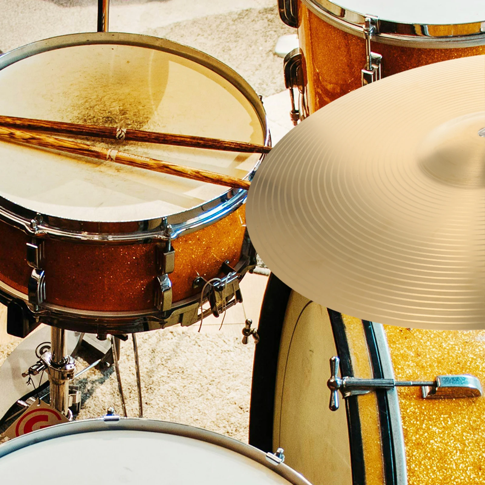 

Practice Cymbal Set Alloy Hi-hat Steel Brass Professional Performance Drum Cymbals