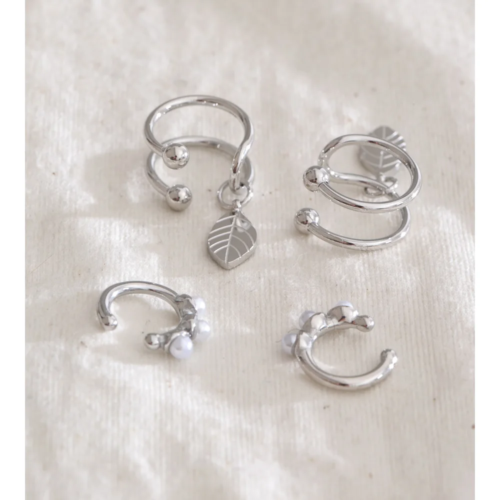 Yhpup Edelstahl Verstellbare Ohrknochen-Clip-Ohrringe Neuheiten Platinbeschichtet Beliebte Charmante Schicke Accessoires Großhandel – Detail 9
