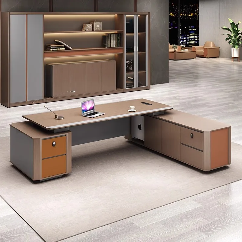 Simple and modern paint supervisor's office desk atmosphere, boss's office desk, office furniture