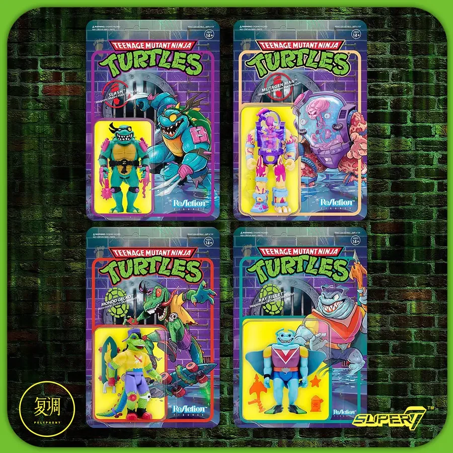 In Stock Super7 Teenage Mutant Ninja Wave 4 ReAction Figures Turtles Toy Collection Gift Boy Birthday