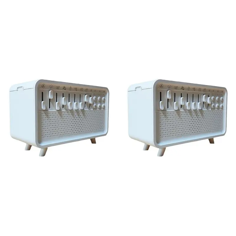 

Hot Selling 2X White Noise Machine Diffuser Air Aroma Diffuser Humidifier With 8 White Noise Adjustable, Night Light