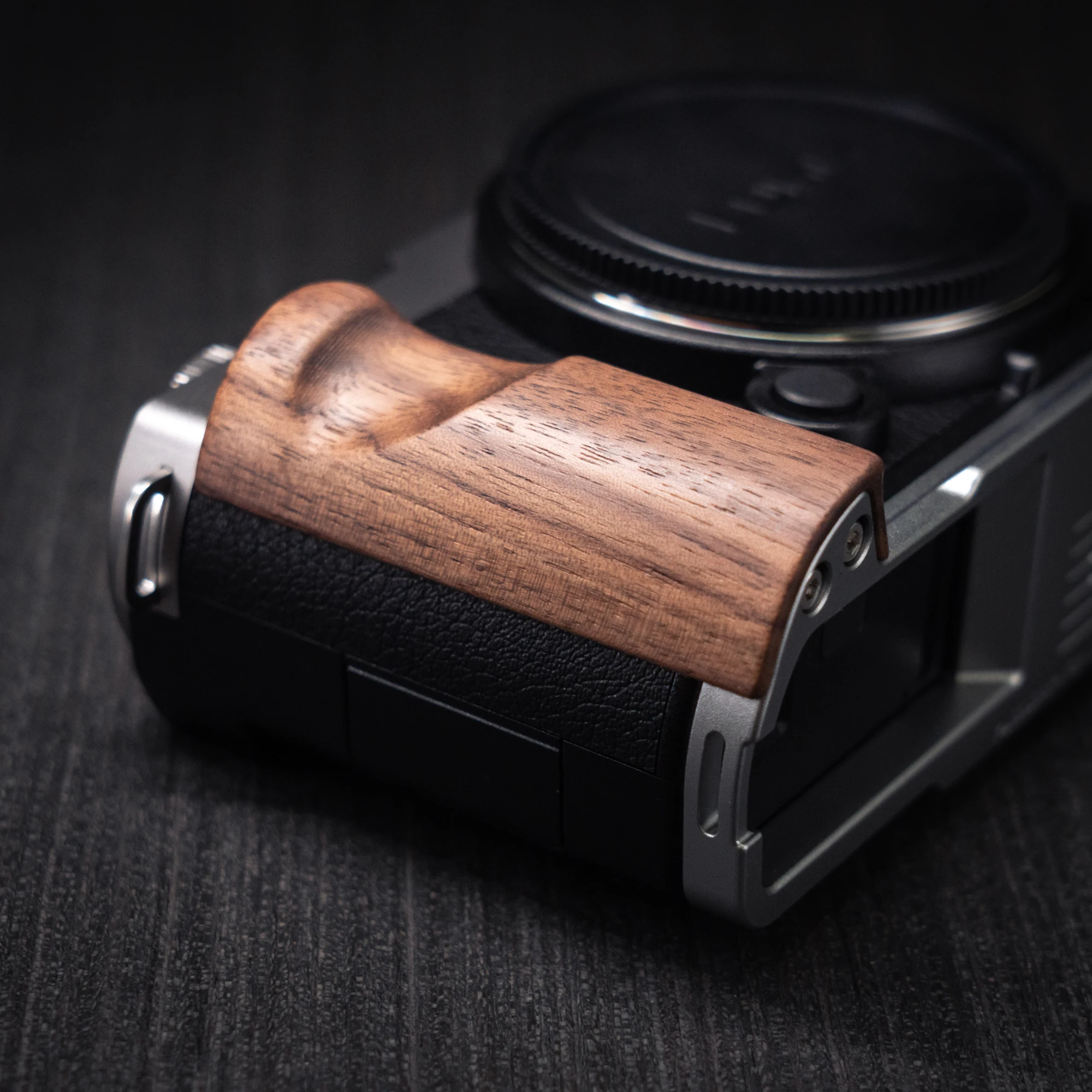 Holz-Handgriff L-Halterung für Panasonic Lumix S9 Kamera mit Schnellwechsel-L-Platten-Halterung Ultraleicht mit Legierungsbasis – Detail 19