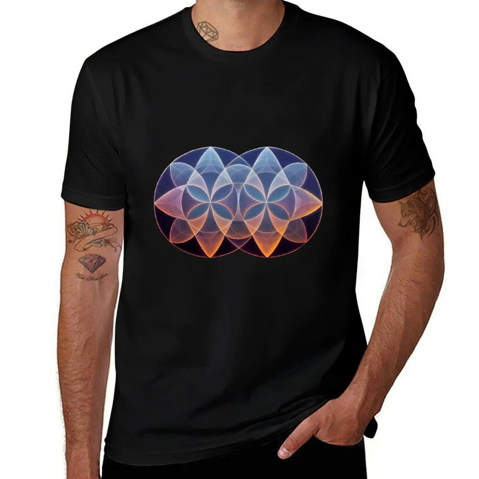 Sacred Geometry Balanced Spheres T-Shirt Large Size Breathable Tee T-Shirt