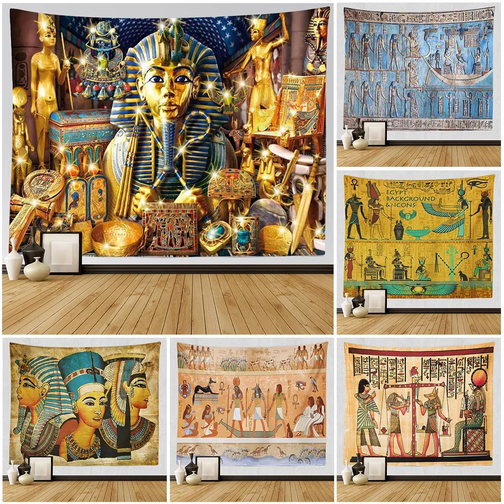 Tapestry Hippie Ancient Egypt Mural Bohemian Art Room Decoration Bedroom Cloth Blanket Psychedelic Wall Hanging