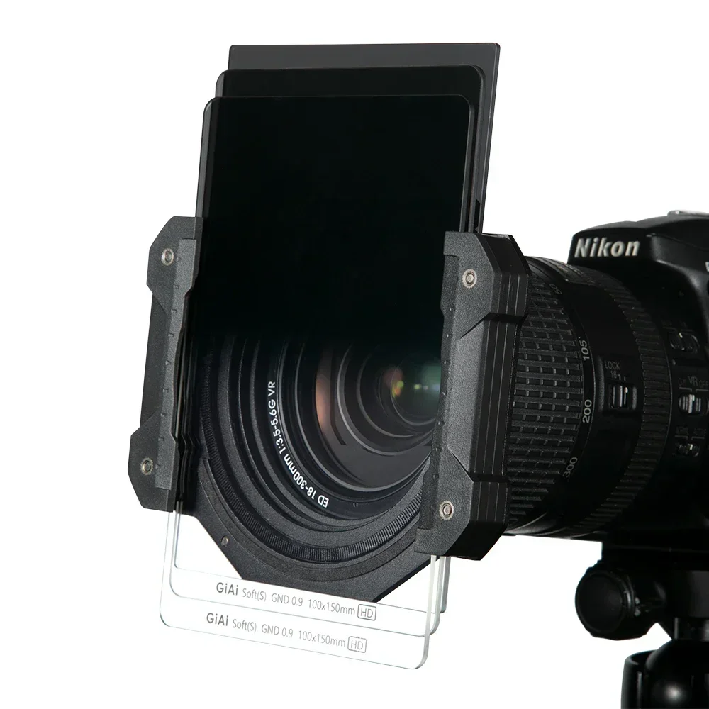 

2025GiAi Pro Square Filter Holder System With Cpl+nd1000+Gnd+67mm 72mm 77mm 82mm Adapter Rings