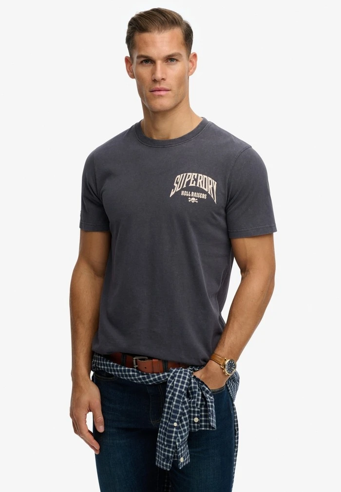 90S VARSITY FLOCK-FOIL CHAMPIONSHIP Superdry Fashion Casual Brand Graphic T-Shirt Cotton Men Women Streetwear Tee