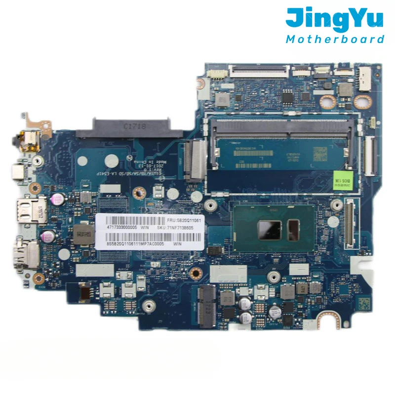 

For Lenovo Yoga 520S-14IKB Laptop Motherboard LA-E541P Mainboard with I3-7130U CPU UMA 100% Tested Ok