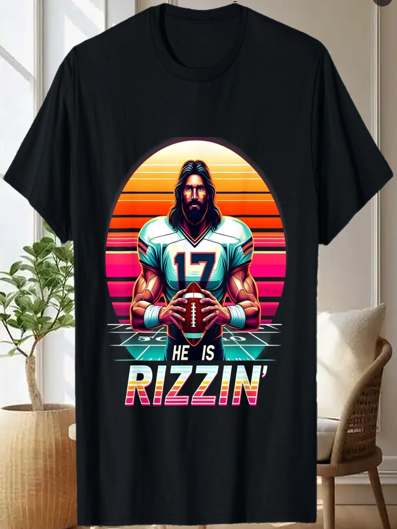 

Футболка «Он Ризен» для любителей пасхального регби «Иисус ризен»