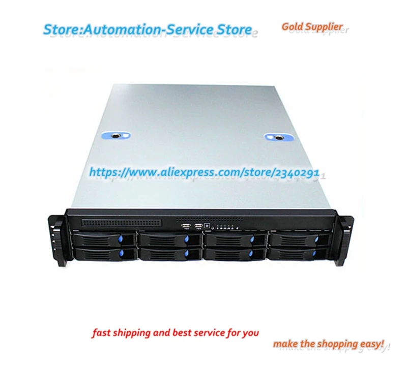 

New 2U 8 Hard Disk Hot Plug Server Case NAS NVR Storage Server Case