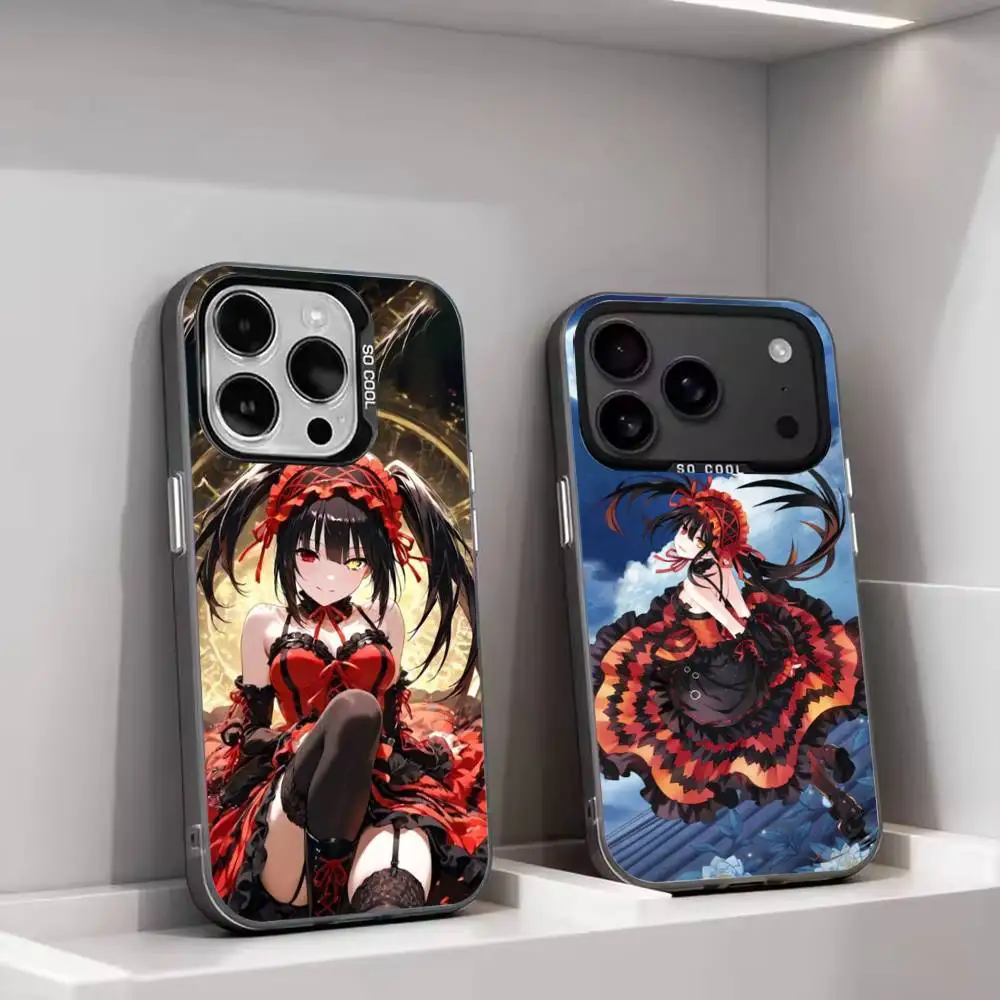D-Date a L-Live  Silver Gray Soft Protective Phone Case For iPhone 11,12,13,14,15,16,17 Pro Max Plus Air Mini
