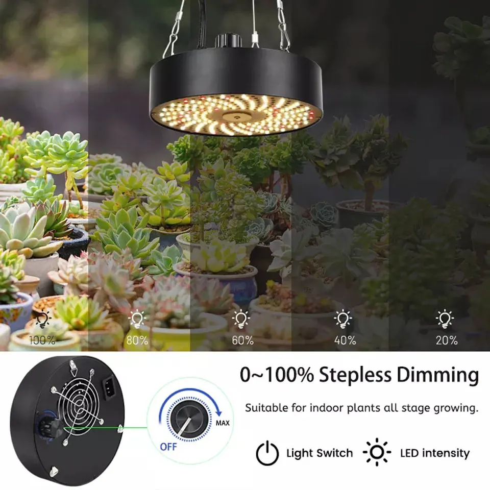 LED Full Spectrum Grow Light 150W 3500K Dimmable Phytolamp For Plants Waterproof Outdoor Lighting Hydroponics Tent Greenhouses