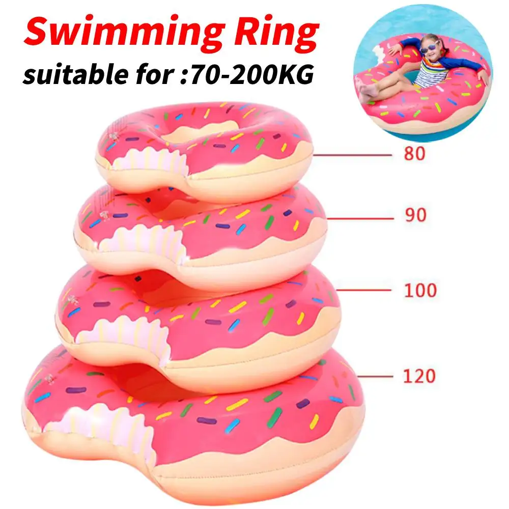 Inflatable Donut Swimming Ring Giant Pool Float Summer Outdoor Activitives Beach Party Swimming Pool Inflatable Mattress Water