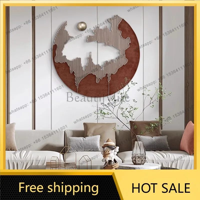 LJY niche creative entrance decorative painting modern simple metal ball round