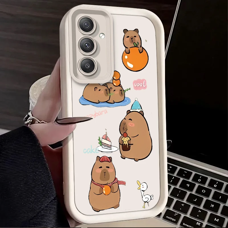 Capybara Case for Samsung Galaxy S24 S23 S22 S21 Ultra Plus S20 FE A55 A54 A53 A52 A52S A51 A50 A50S A35 A34 Soft Silicone Cover