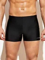 Men's Solid Color  Training Tight Flat Corner Swim Pants