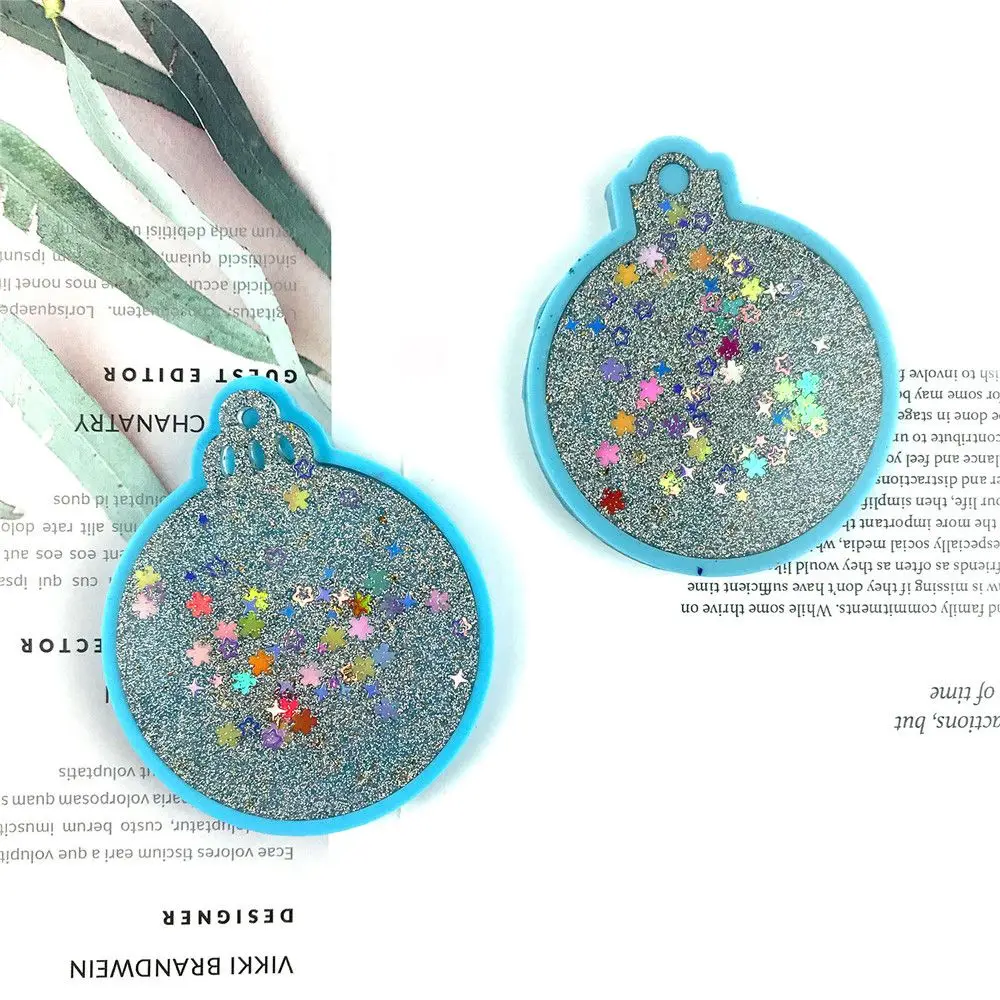 Xmas ball Candy Chocolate Clay Mold Jewelry Making Tool Silicone Moulds Keychain Molds Christmas Ball Mold