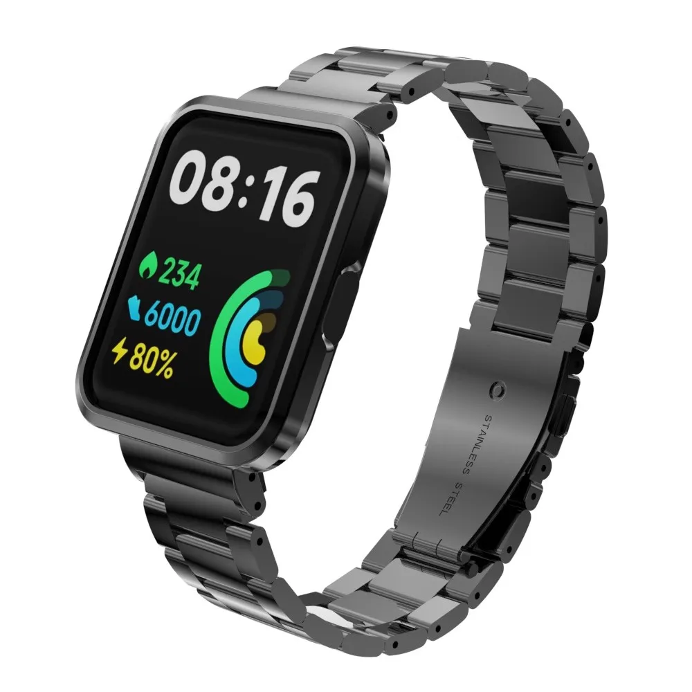 

Metal Watch Strap for Xiaomi Mi Watch Lite Redmi Watch 2 Lite Metal Stainless Steel Band Protector Case Cover Bracelet