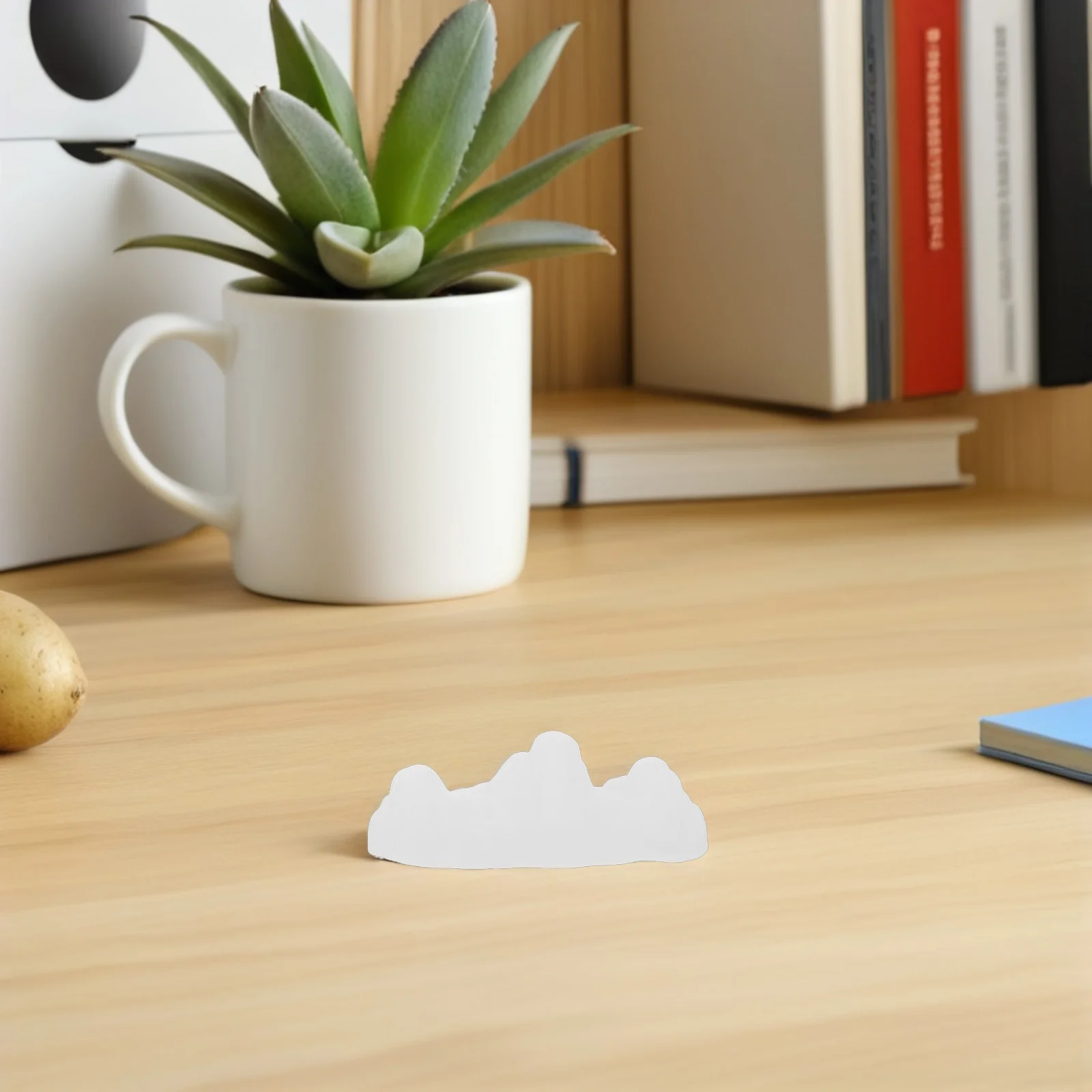 ملحق سطح المكتب الزجاجي ذو الوزن الورقي للخط الفني مع حامل أدوات كتابة قوي بنمط جبل واقعي #5