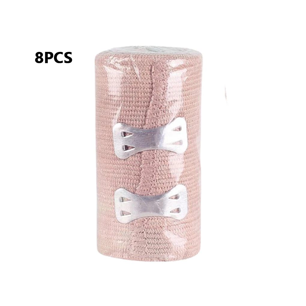 8 Pieces Elastic Bandage Sports Compression Wraps with Clip Injury Leg Arm Wrist Wrapping Portable Waterproof Sweat-proof