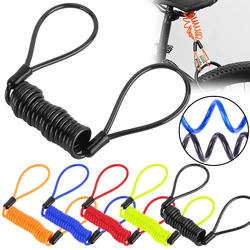 120CM Motorcycle Brake Disc Lock Scooter Reminder Cable Bicycle Spring Rope Bag Anti-Theft Cable Alarm Disc Locks Protection