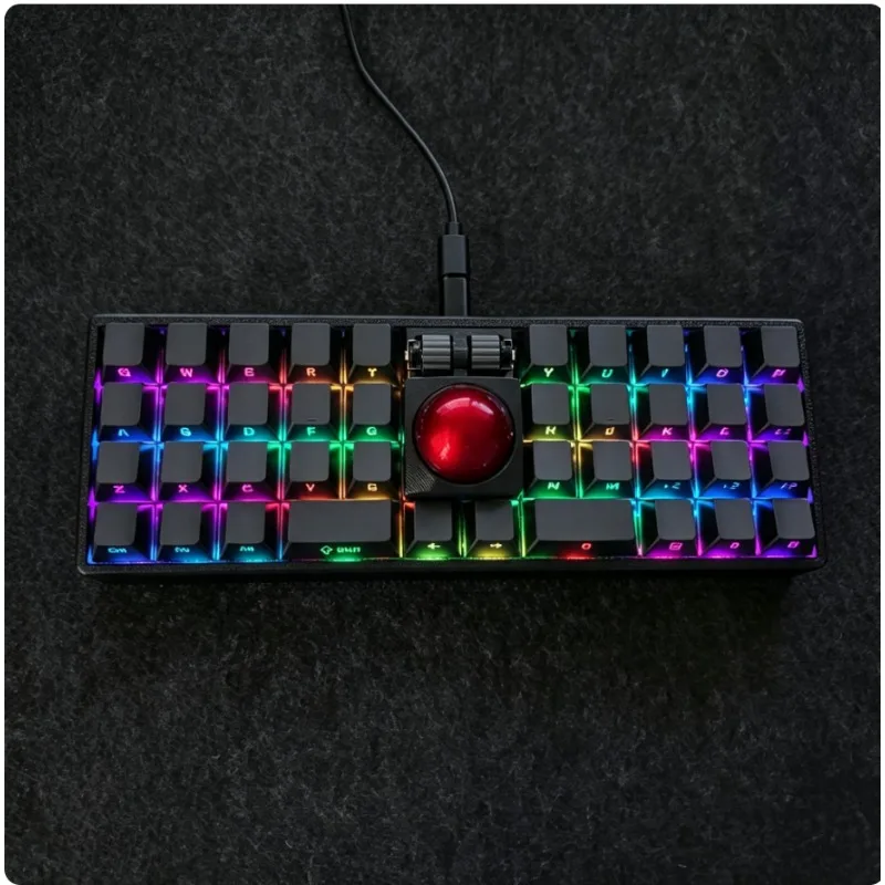Customized 40 Ball Wired Mechanical Keyboard PMW3360 RP2040 Supports Small Bottle Single-mode Keyboard RGB Kit Gif