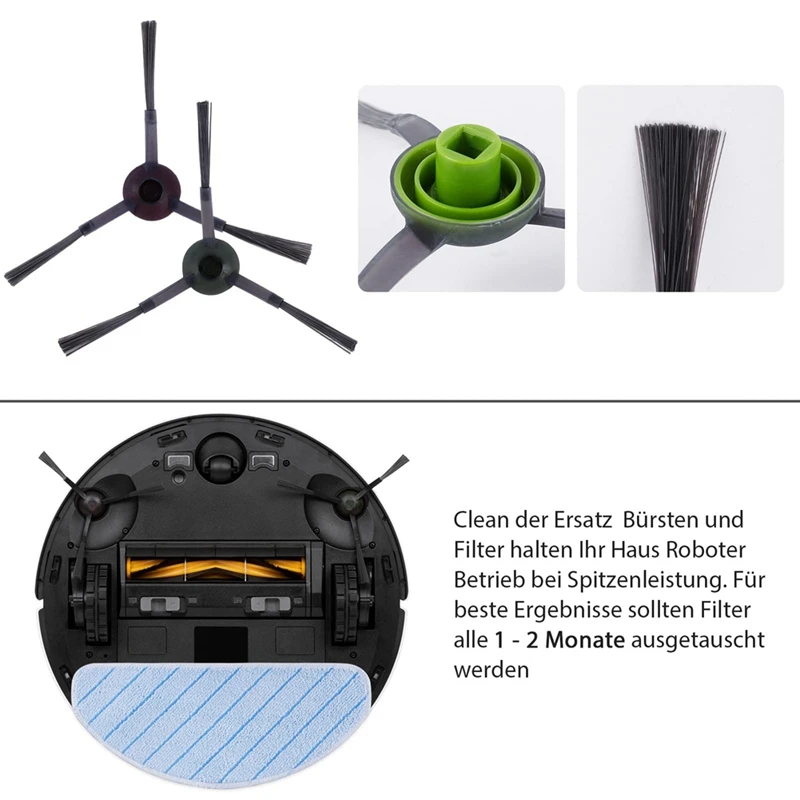 Escova principal escovas laterais hepa filtro principal acessórios de substituição da escova aspirador de pó escova principal para t9 t9pro t9aivi