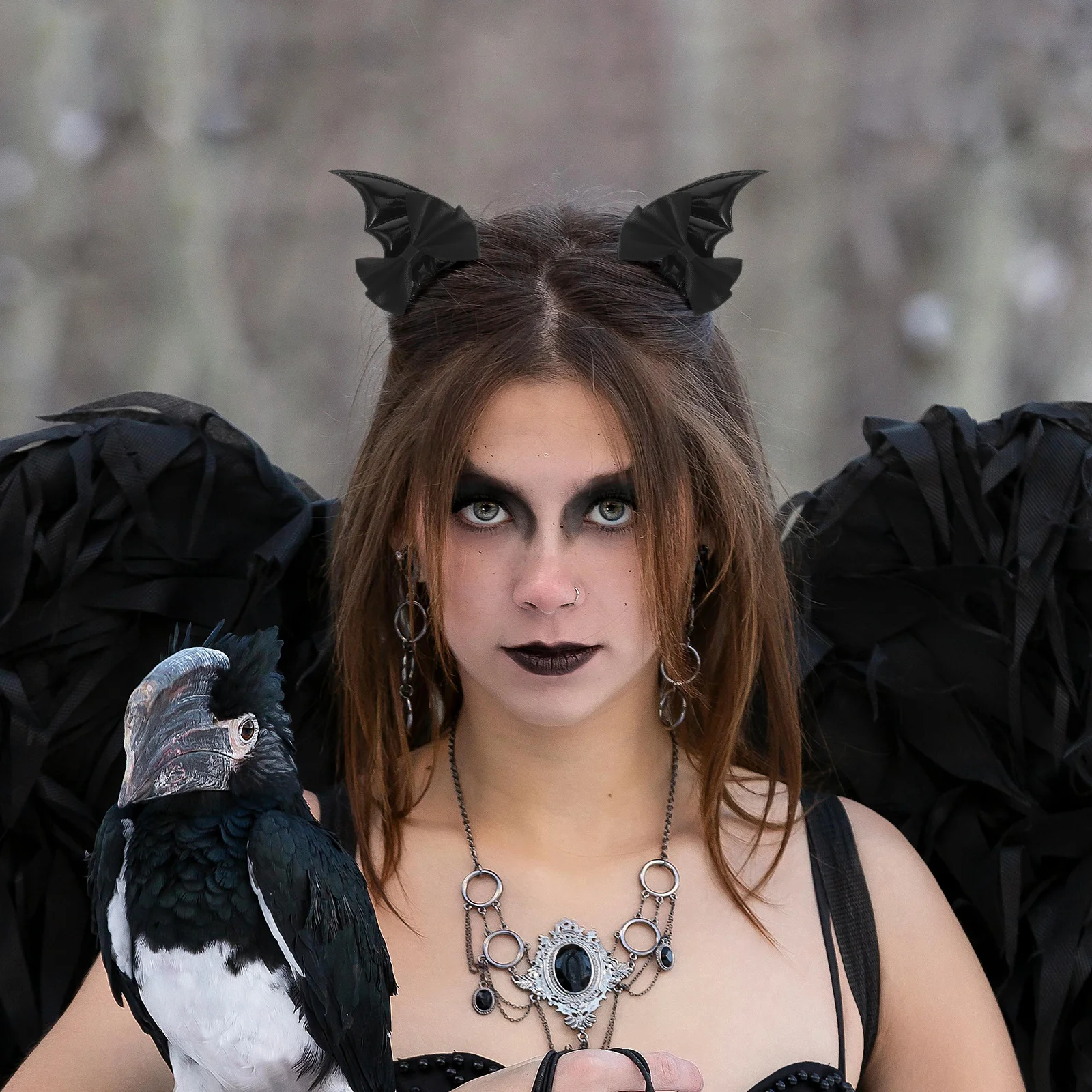 

2Pcs Halloween Hair Clips for Women Bat Wing with Cute Bow Accents Spooky Season Hair Accessories for and