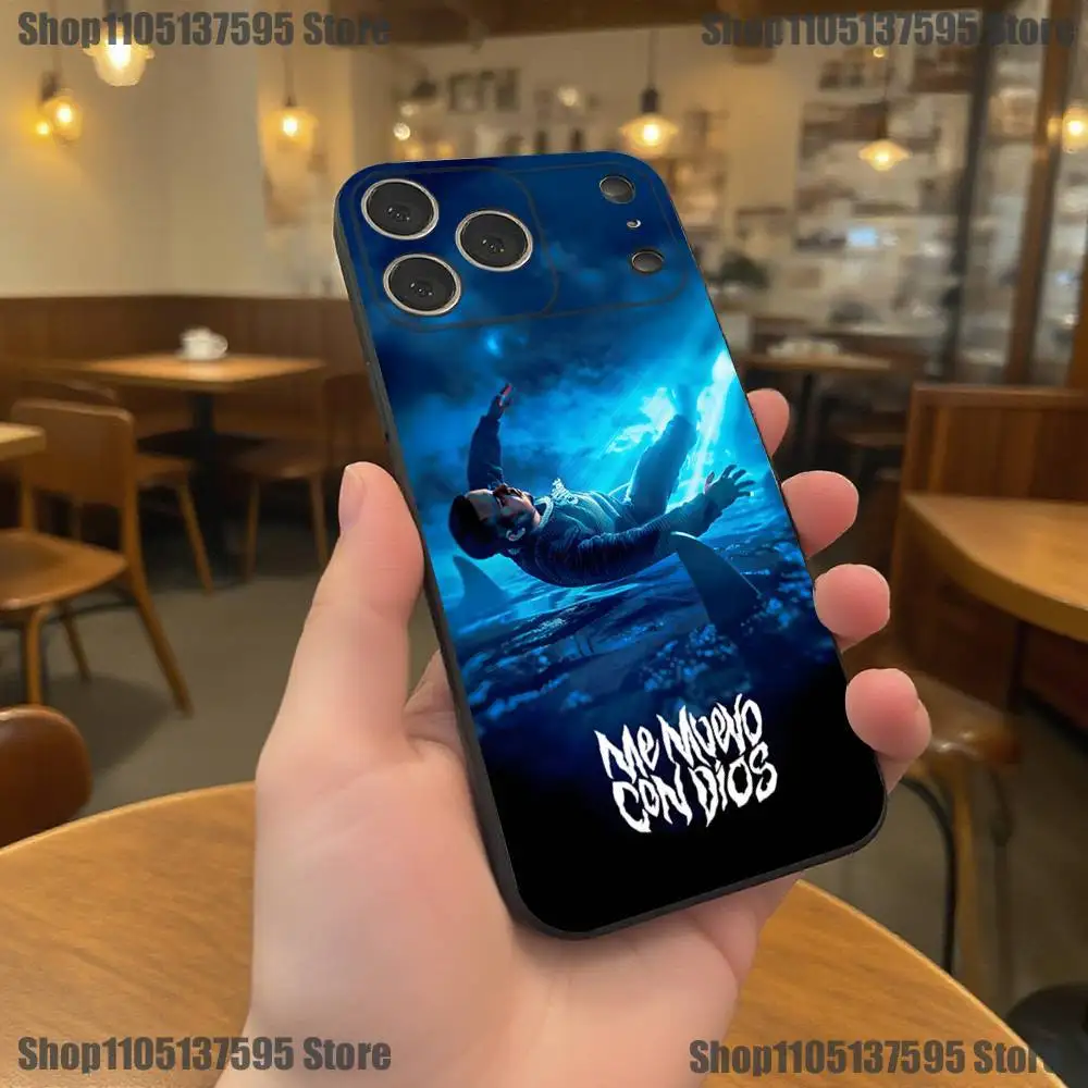 حافظة هاتف Cruz Cafune Me Muevo Con Dios لهاتف iPhone 17,16,15,14,13,12,11,Pro,XS,Max,XR,Plus,E,SE4,غطاء ناعم أسود صغير
