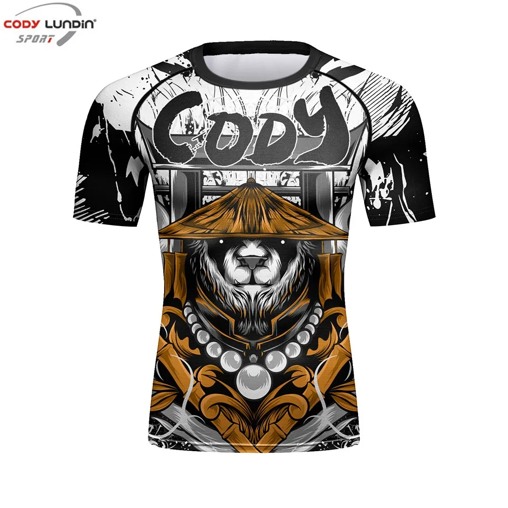 Cody Lundin Fashion 3D Pattern Sublimition Short Sleeve T-shirt Fitness Man Bjj Compression Rashguard  Jiu Jutsu Sportwear Tee