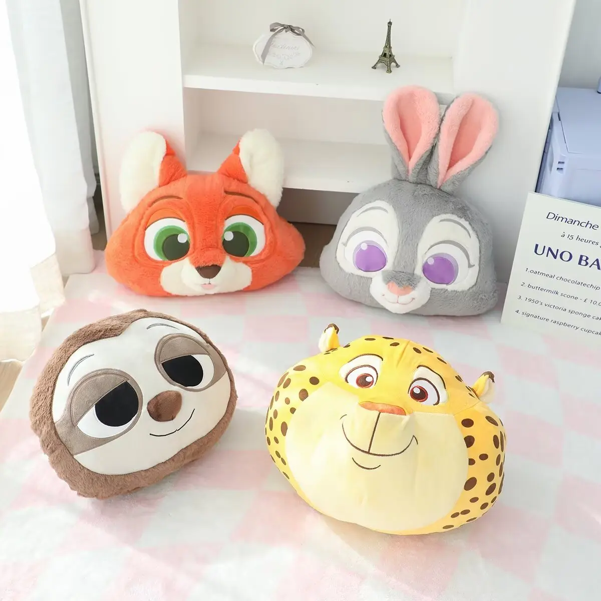 MINISO Zootopia Sammy‌‌ Nick Wilde Plush Pillow Cute Cartoon Anime Judy Hopps Soft Portable Pillow Blanket Sofa Cushion Gifts