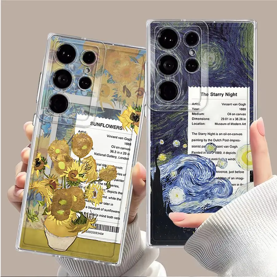 Art Van Gogh Oil Painting Phone Cover Case for Samsung Galaxy S26 S25 Edge S23 Ultra S20 Plus Note 20 Ultra 10 S22 FE S21 S24