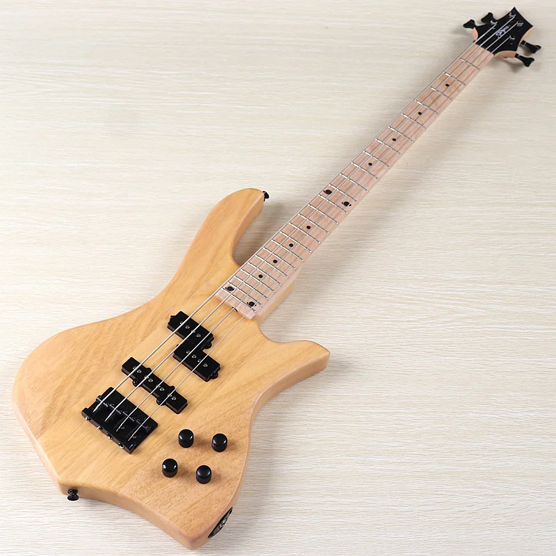 5 Strings 4 String Right Hand with Frets Matte Electric Bass Guitar 43 Inch Hickory Wood Top Solid Okoume Wood Body Bass Guitar view 5