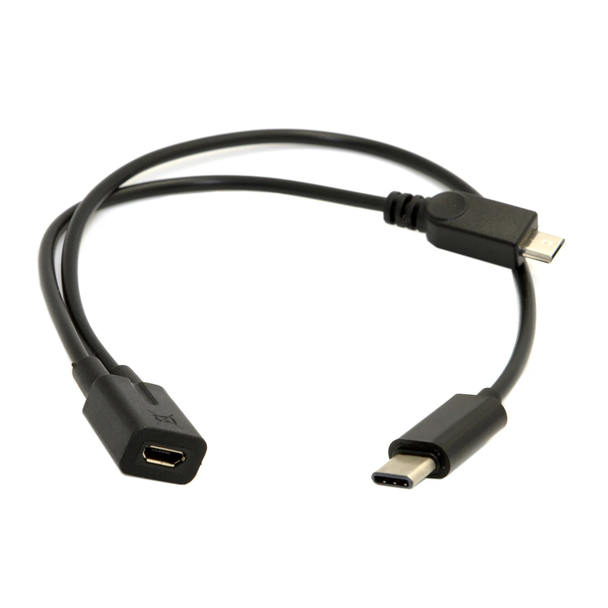 CYSM Xiwai-Micro USB أنثى إلى ، نوع C ، USB ، موزع USB صغير للذكور ، كابل تمديد الشحن