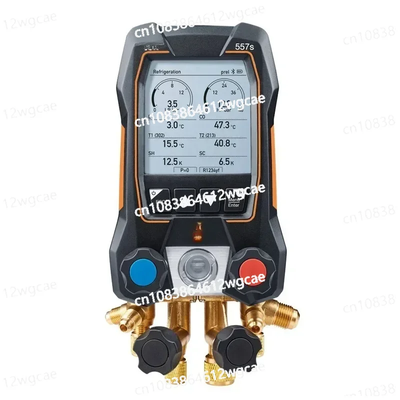 

4 Valves Bluetooth Smart Digital Manifold Gauge 557S with Wireless Vacuum and Clamp Temperature Probes 0564 5571