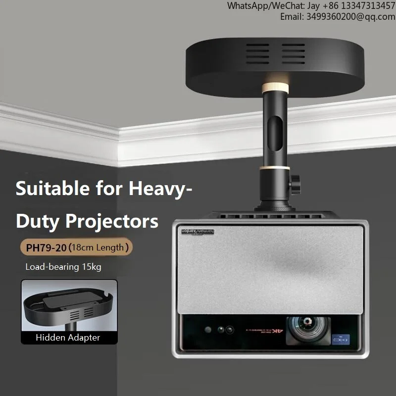 

Ceiling Bracket Mount For Projectors 10 KGS Load Capacity 1/4 Inch Adjustable Height Aluminum Alloy Compatible With PH79-20