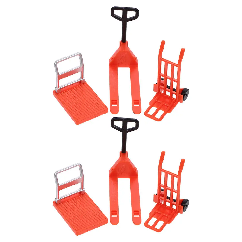 6Pcs Miniature Construction Set Kids Traffic Tools Road Obstacle Props Parking Lot Scenes Interactive Learning Traffic Safety