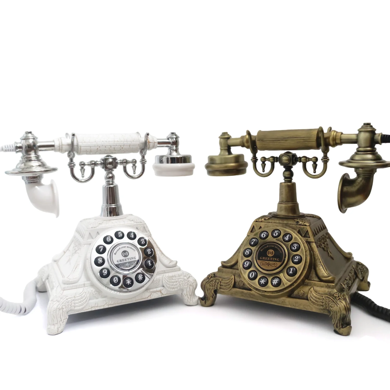 Sprach-Gästebuch-Telefon mit 32 GB Speicherkapazität, Vintage-Retro-Telefon, Anpassbare Nachrichten für Hochzeits- und Party-Gästebücher – Detail 14