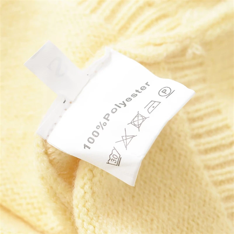 KEYANKETIAN Wiosna/Jesień Nowe damskie Agaric Dekoracja Dzianinowe swetry rozpinane Podstawy Jednolity kolor O-Neck Z długim rękawem Wąski sweter Top