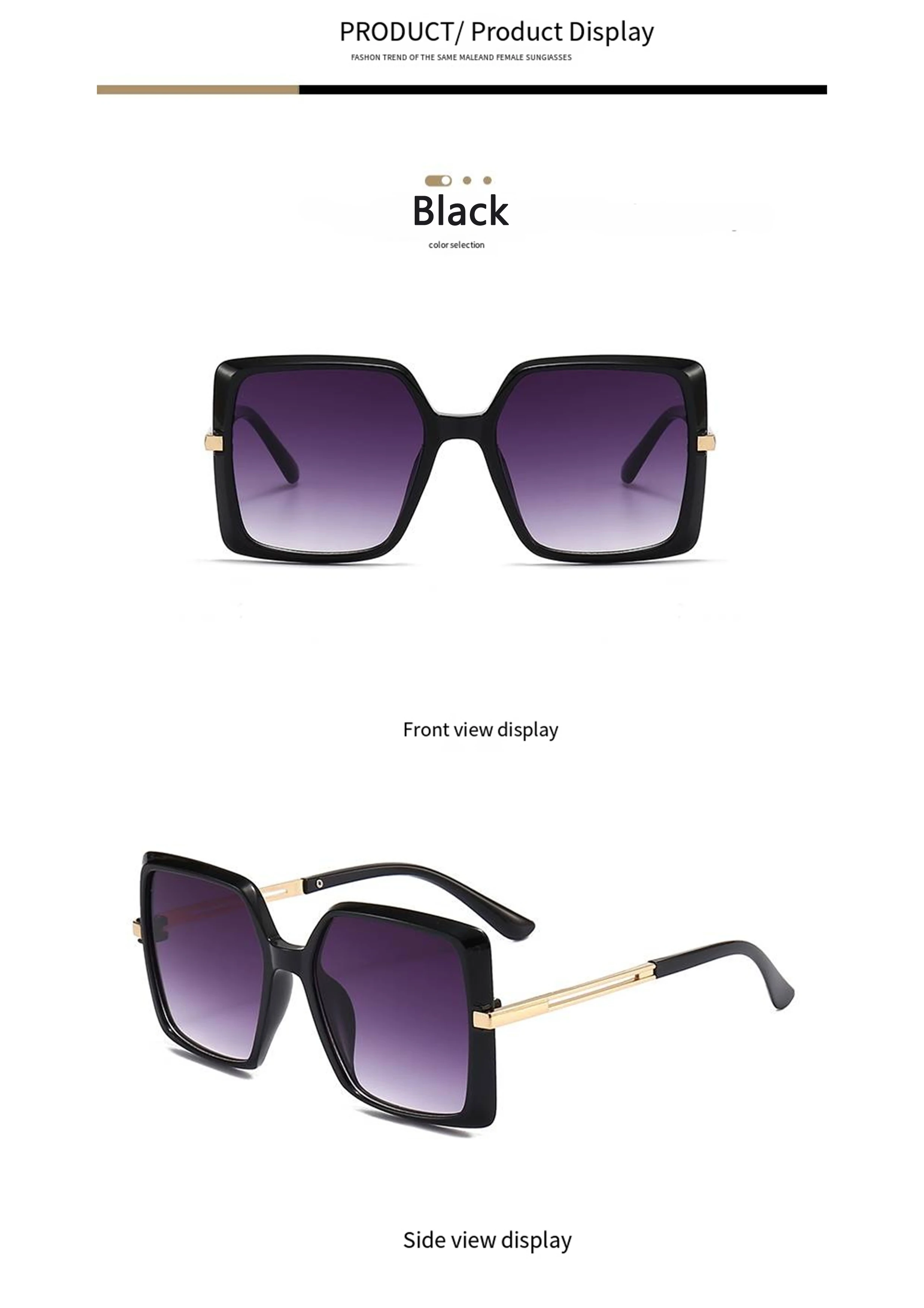 Neue klassische Retro-Sonnenbrille mit quadratischem Rahmen, stilvoll und schlankmachend, UV-schützende Damen-Sonnenbrille 4271 – Detail 8