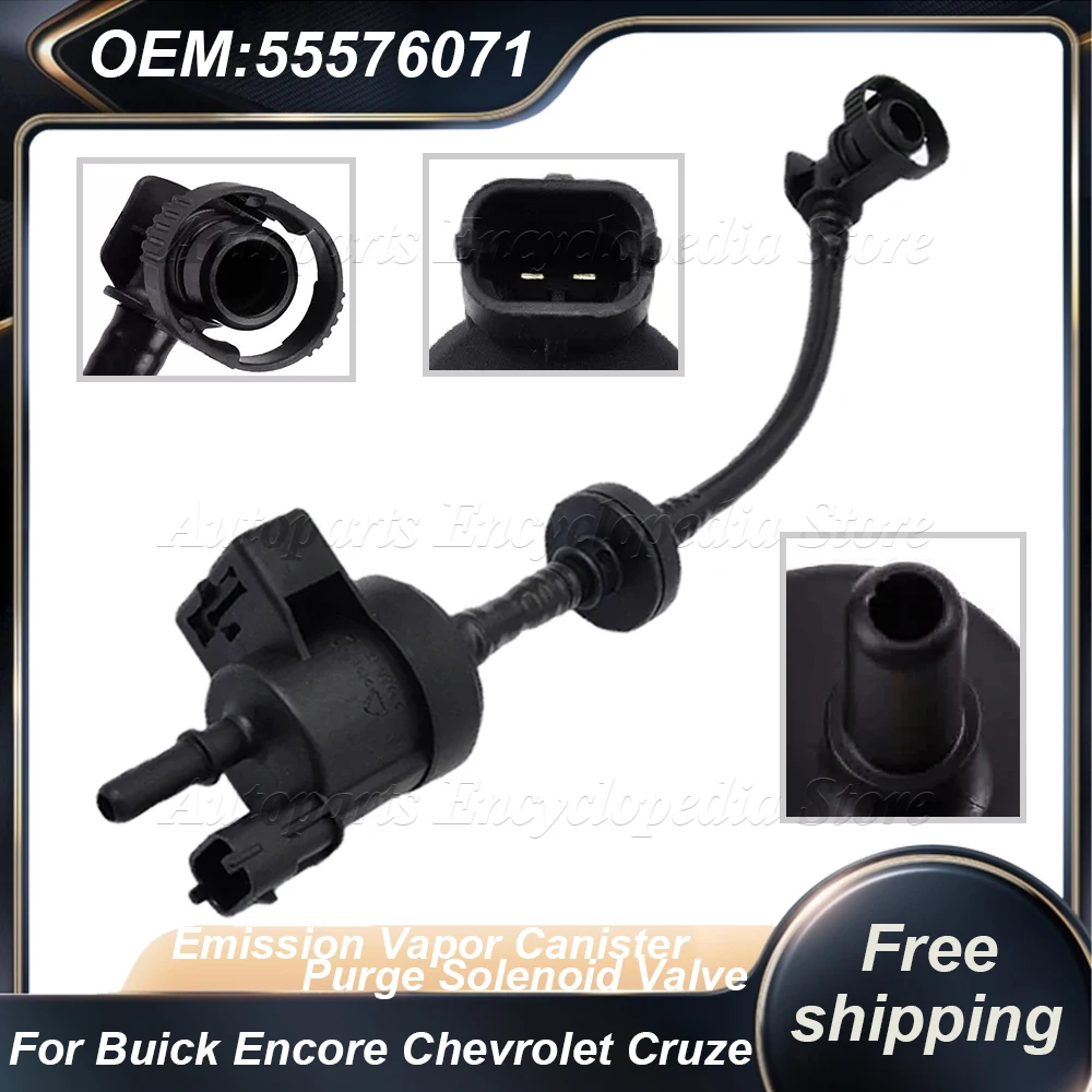 For Buick Encore Chevrolet Cruze Sonic Trax Opel Corsa Astra 55576071 New Emission Vapor Canister Purge Solenoid Valve 55573017