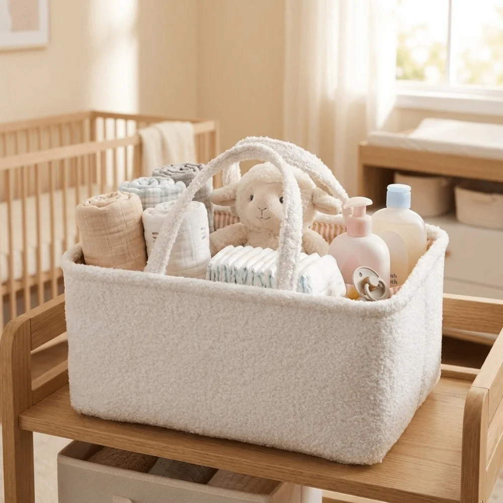 New Portable Mommy Diaper Bag Multifunctional Large Capacity Feeding Bottle Organizer Material Durable Storage Basket Hospital