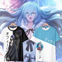 Vivy fluorite olho canção impressão 3d camiseta verão moda em torno do pescoço manga curta popular anime japonês streetwear 2024