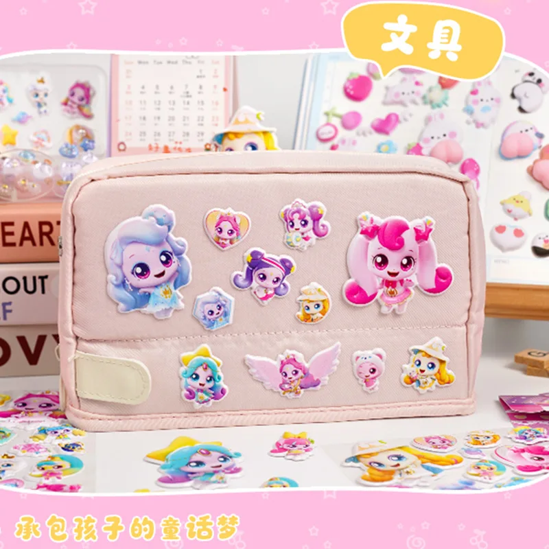 Official Catch Teenieping 3d Puffy Stickers Cartoon Girl Characters Phone Case Decoration Kids Girls Toddler Reward Reusable Toy view 2