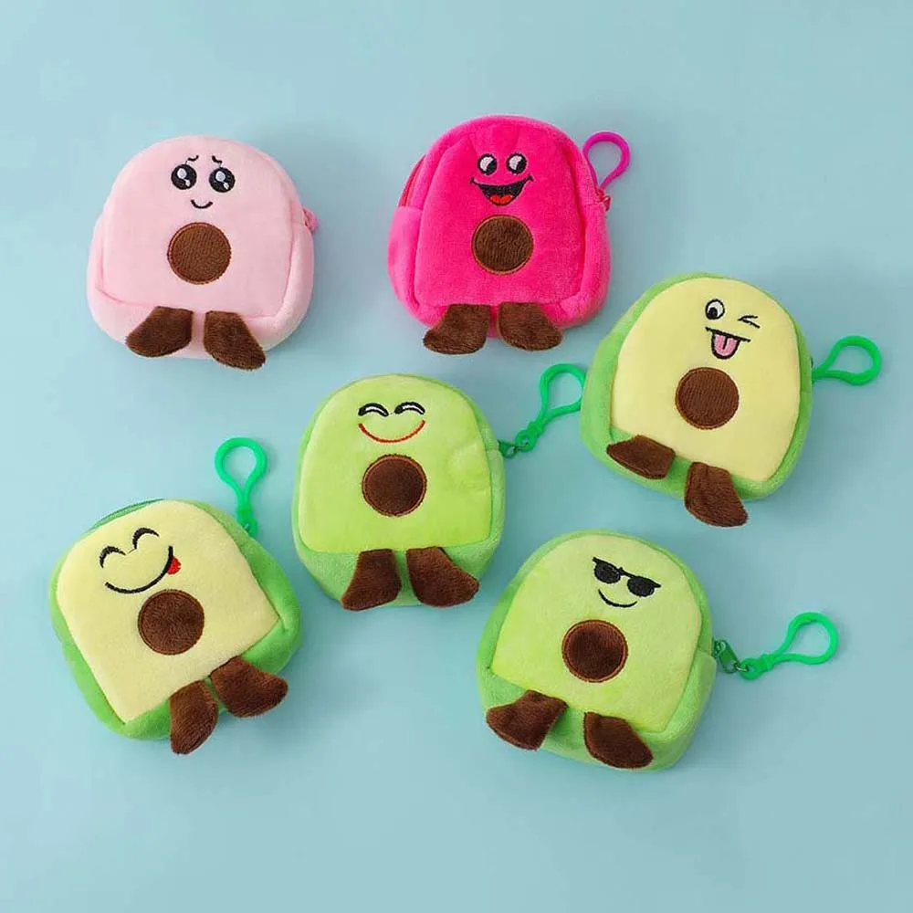 

Money Pouch Avocado Plush Coin Purse Fruit Avocado Keyring Avocado Wallet Bag Accessories Zipper Small Coin Bag Kids/Children