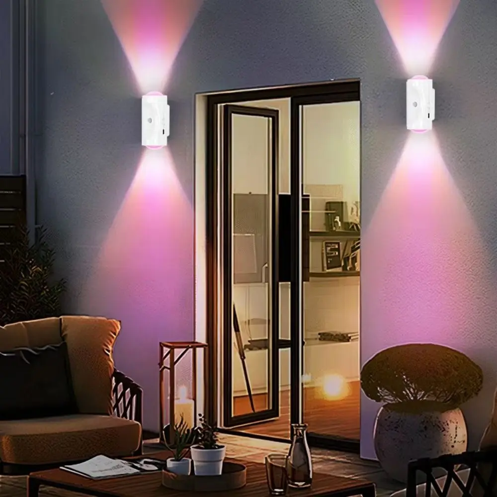 

Wireless Sensor Night Light 3/7 Colors Changing Dimmable Wall LED Lamp Portable Magnetic Sticker RGB Gradient Wall Lamp Bedroom
