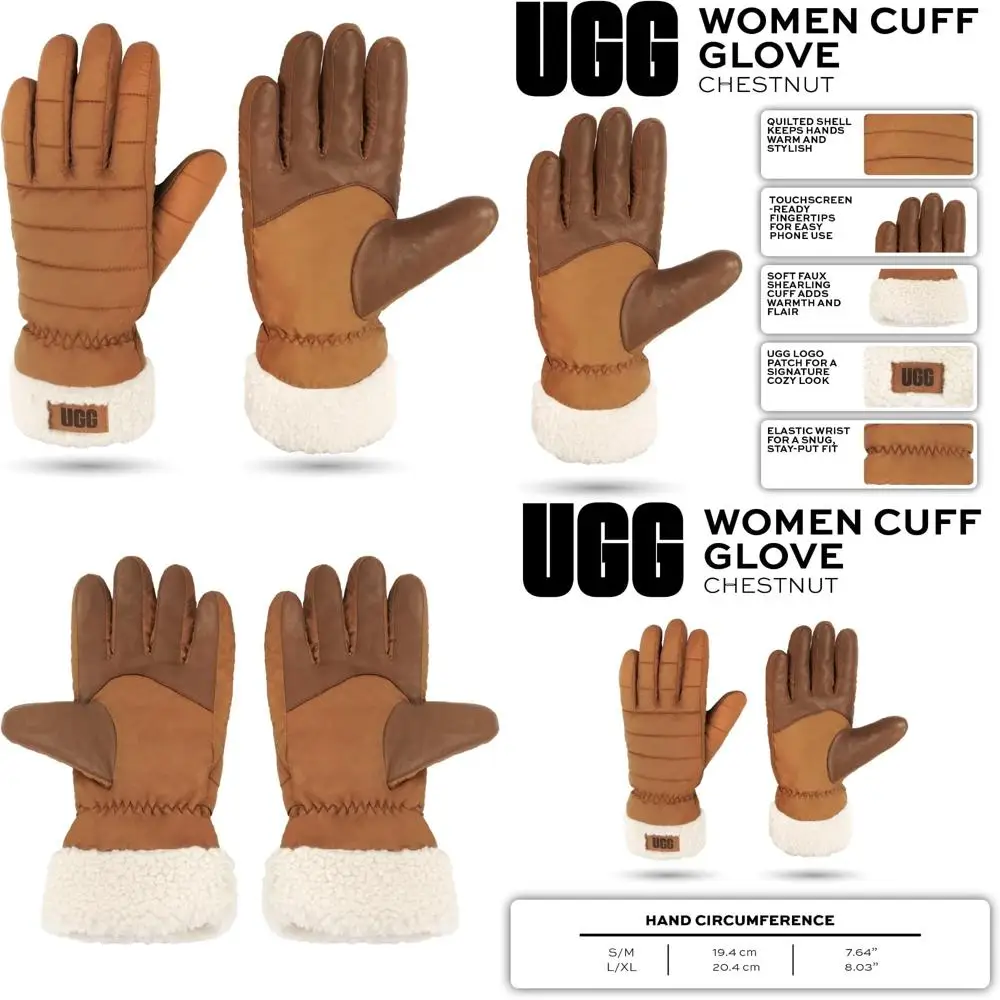

Women's Waterproof Insulated Fluff Cuff Gloves for All-Weather Comfort and Style