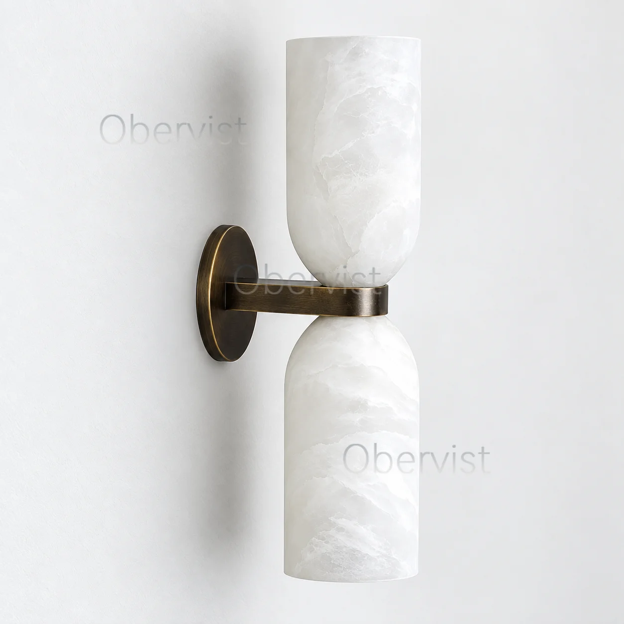 Modern Marble Wall Sconce Minimalist Bedside Accent Light for Bedroom Hallway Living Room TV Wall