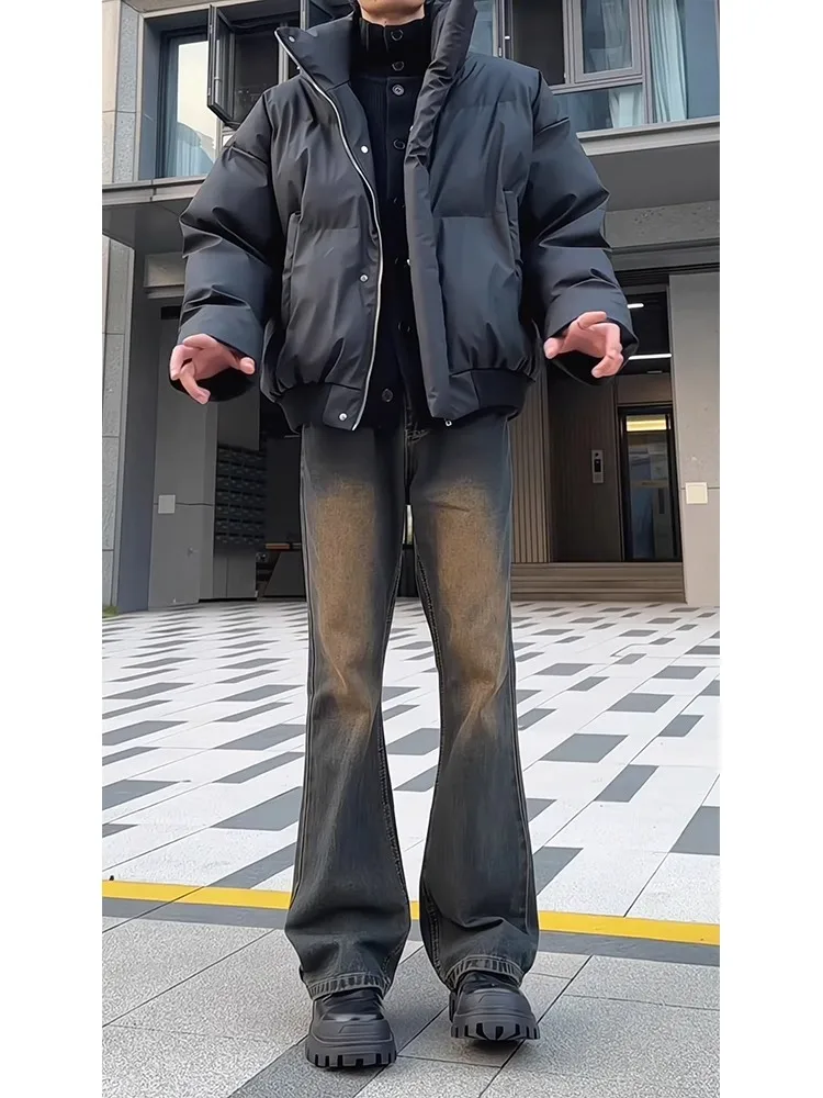 

Джинсы Cleanfit American Sle Bell Bot, мужские осенне-зимние джинсы Thiened Fce, прямые брюки для похудения, узкая версия