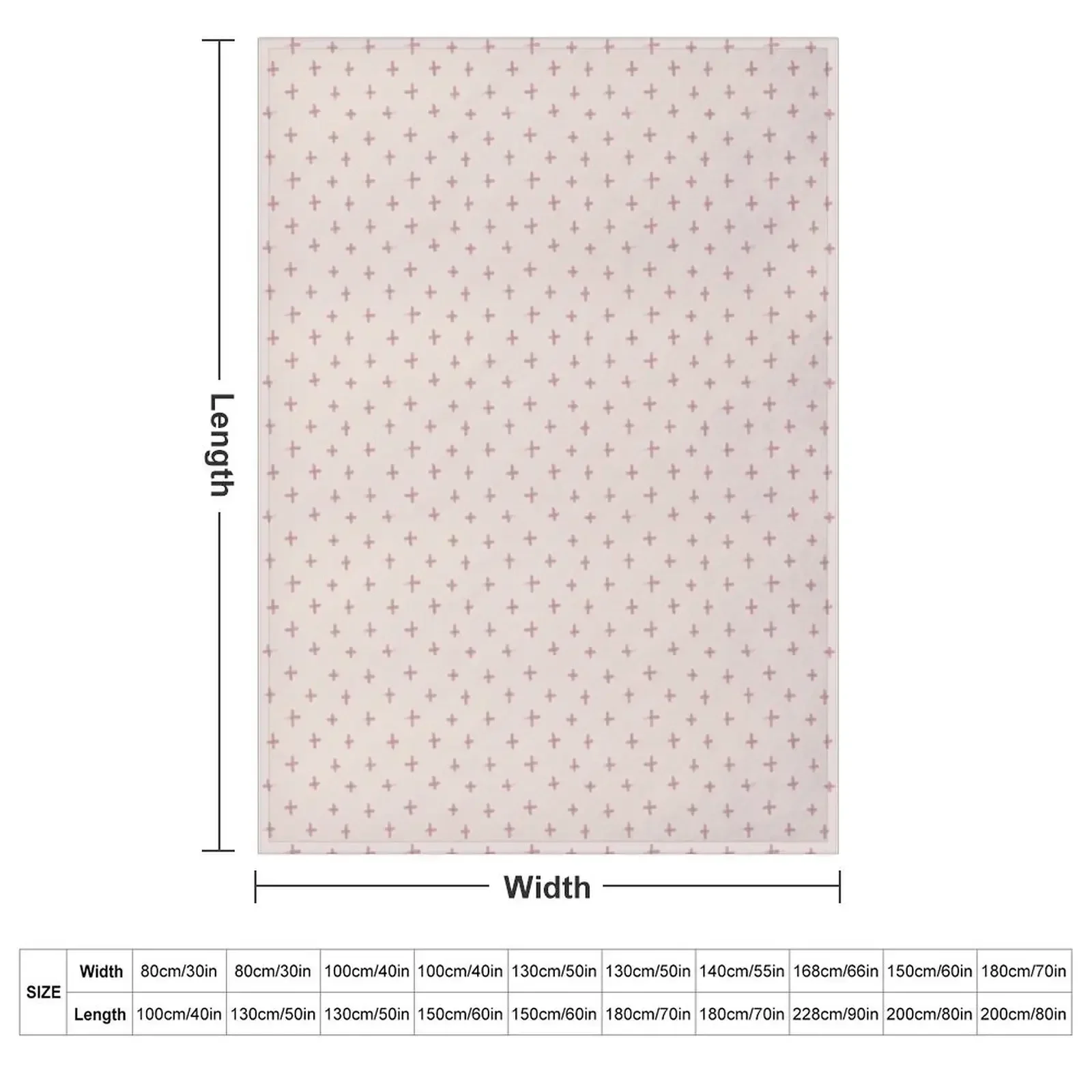 Plus sign pattern pink peach Throw Blanket Personalized Gift Soft Plaid Kid'S halloween Blankets